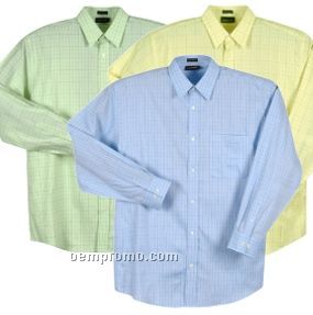 Dunbrooke Men's Regent Cotton Windowpane Dress Shirt