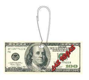 Las Vegas $100 Bill Zipper Pull
