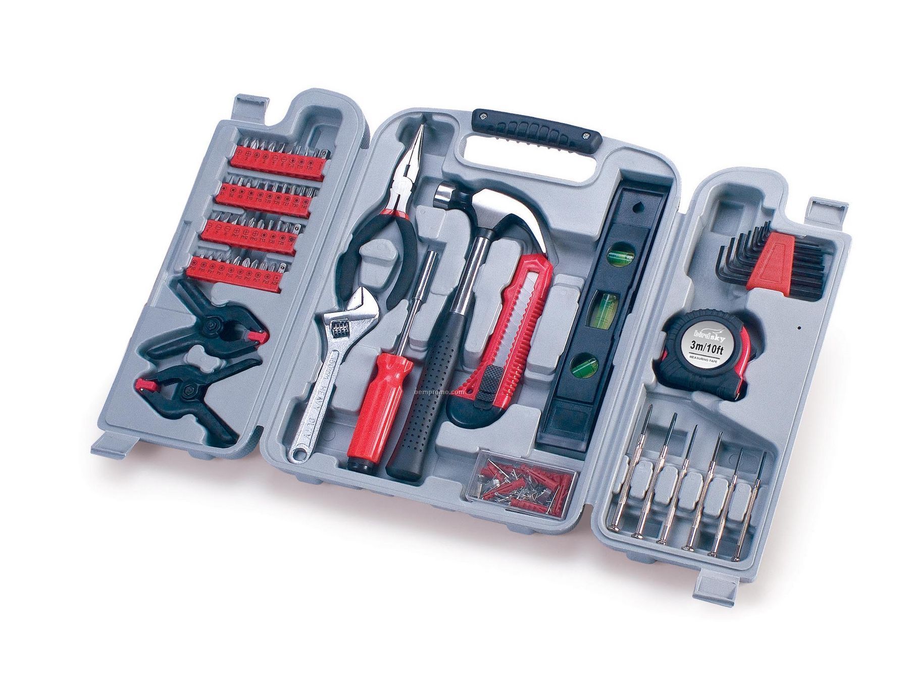 Apprentice Tool Kit W/ Molded Carrying Case (Red & Black Handles)