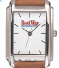 Pedre Women's Sutton Watch W/ White Dial & Brown Smooth Leather Strap