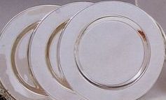 4 Piece Silver Plated Plate Set (6")