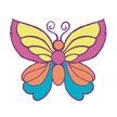 Holidays Stock Temporary Tattoo - Easter Butterfly (1.5"X1.5")