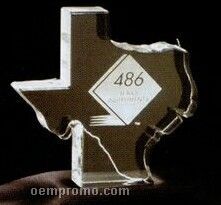 Acrylic Paperweight Up To 20 Square Inches / Texas With Flat Bottom