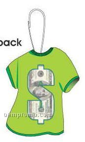 Dollar Sign $100 Bill T-shirt Zipper Pull