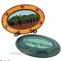 Hand Painted Ceramic Oval Platter - Large