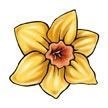 Holidays Stock Temporary Tattoo - Easter Flower (1.5"X1.5")