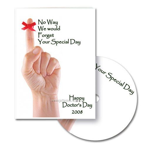 Not Forget Happy Doctor's Day Greeting Card With Matching CD