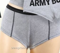 Women's Gray Army Booty Short Underwear