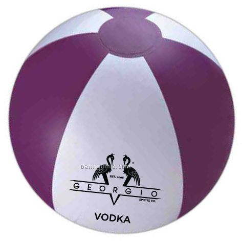 16" Inflatable Beach Ball - Purple & White