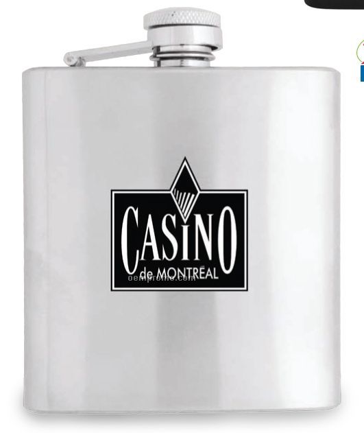 6 Oz. Stainless Steel Flask (23 Hour Service)