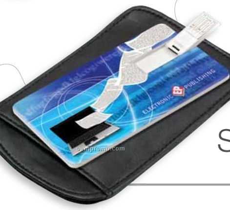 Giftcor Credit Card Sized USB Flash Drive W/ Carry Pouch