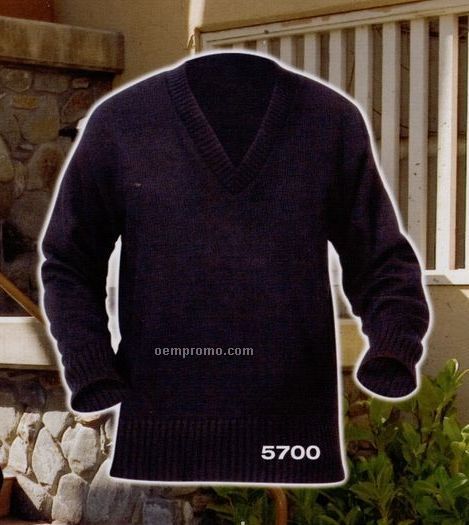 Heavyweight V-neck Pullover Sweater