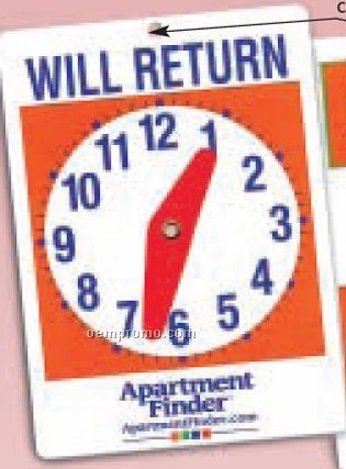 Will Return Clock Sign For Doors