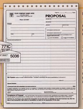 New York State Proposal Form (3 Part)