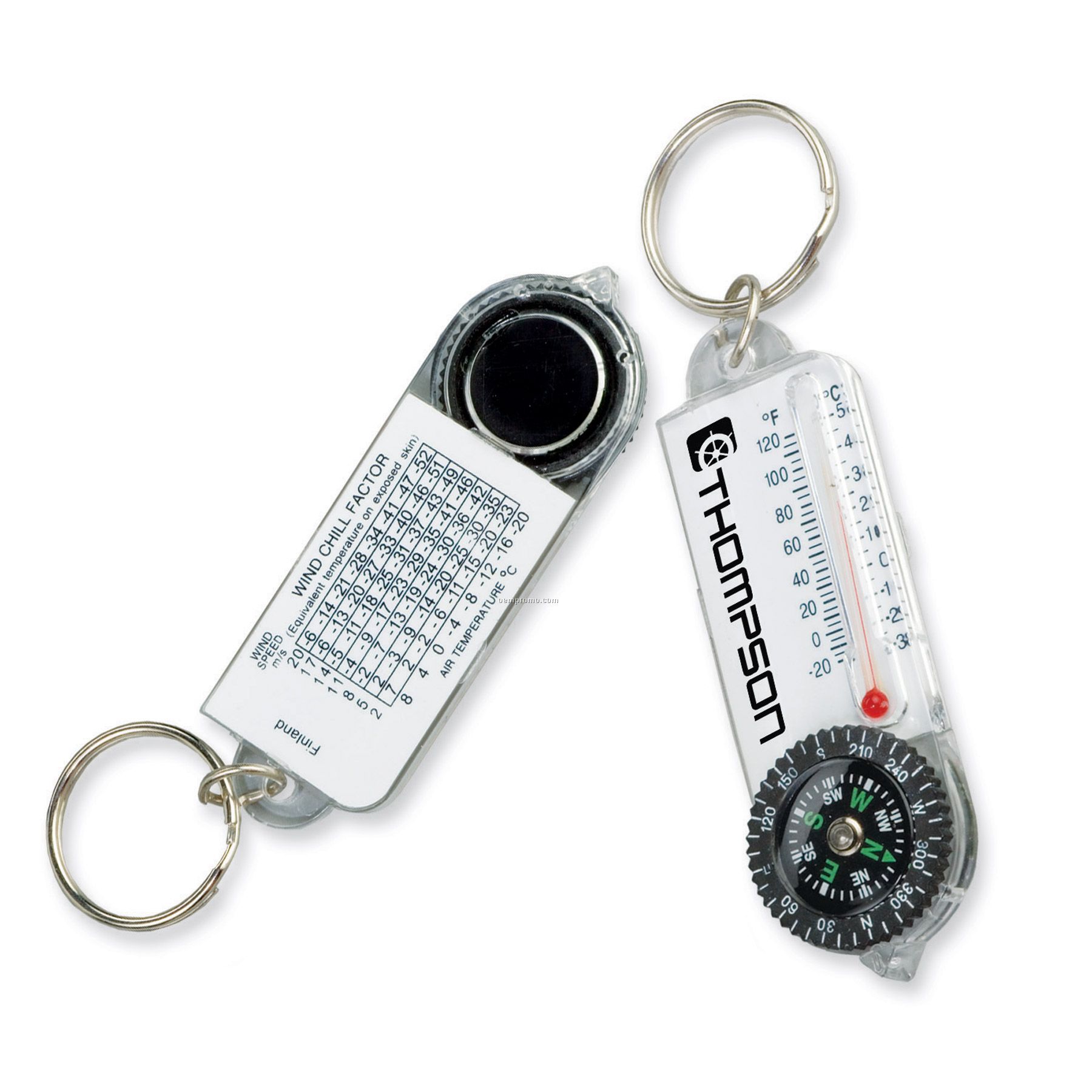Thermometer/ Compass Key Tag