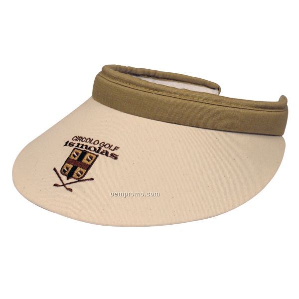 Brushed Twill Two-color Clip-on Visor (1 Size Fits Most)