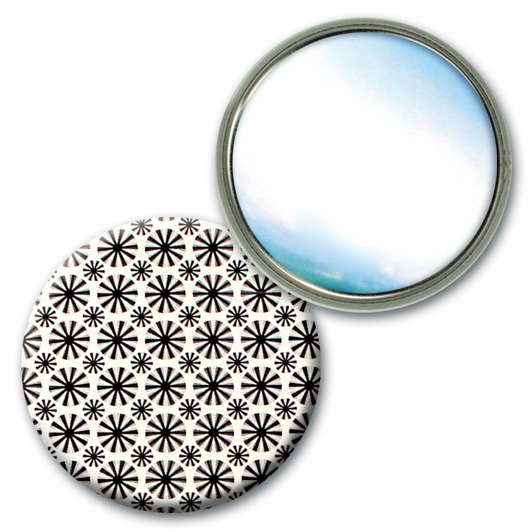 Compact Mirror Lenticular Animated Wheels Effect ( Blank)