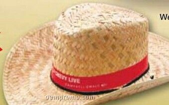 Imported Western Blank Straw Hat