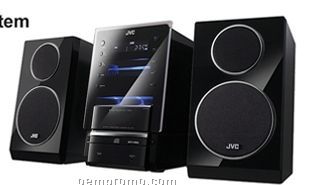 CD Micro Component System With Flip Dock For Ipod