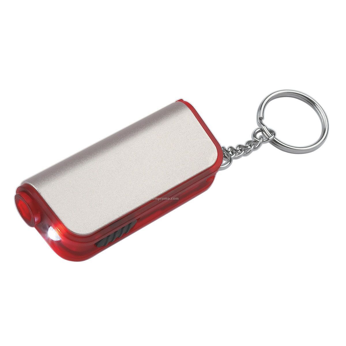 Light Up Keychain W/ Reversible Screwdrivers - Red