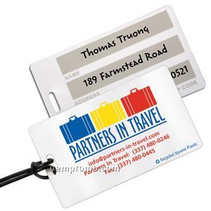 Recycled Standard Size Write-on Surface Luggage Tag