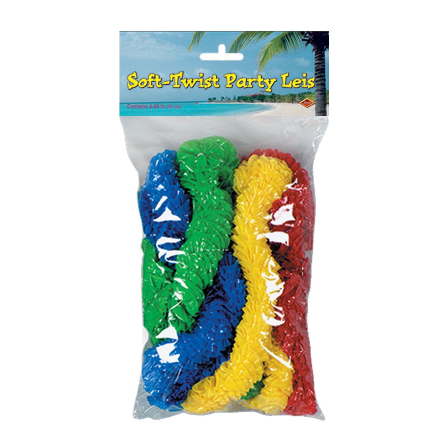 Soft Twist Solid Color Poly Leis