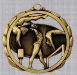 2 3/8" Stock Sculptured Medal - Female Gymnastics