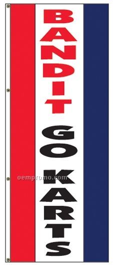 3'x8' Silk Screened Decorative Flag - Double Face/1 Color