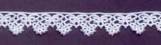7/8" White Small Butterfly Tatting Lace Fabric With Flower Cluster
