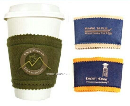 Cup Cozy Sleeve With Serrated Edge