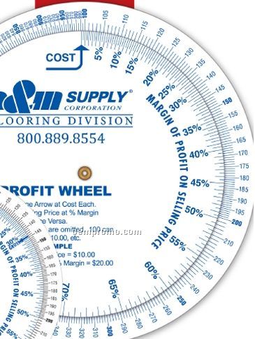 Large Profit Calculator Double Wheel - 6" Diameter (1 Color Front)