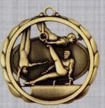 2 3/8" Stock Sculptured Medal - Male Gymnastics