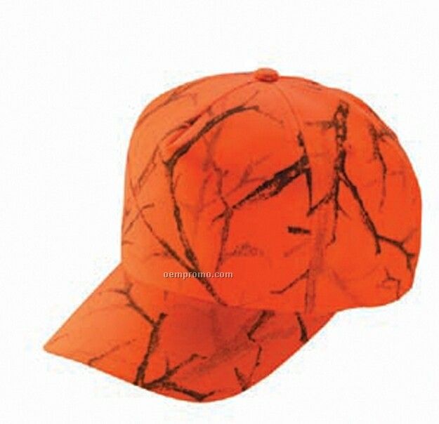 Flame Orange Camo Golf Cap