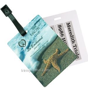 Recycled Jumbo Rectangle 4 Color Process Write-on Surface Luggage/ Bag Tag