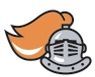 Stock Knight's Helmet Mascot Chenille Patch