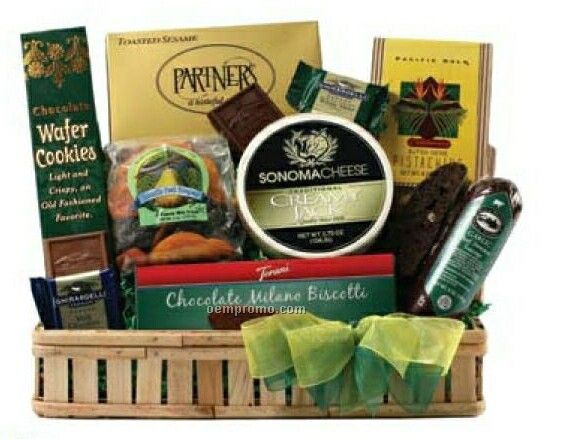 Thinking Of You Gift Basket With Chocolate & Crackers