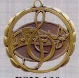 2 3/8" Stock Sculptured Medal - Music