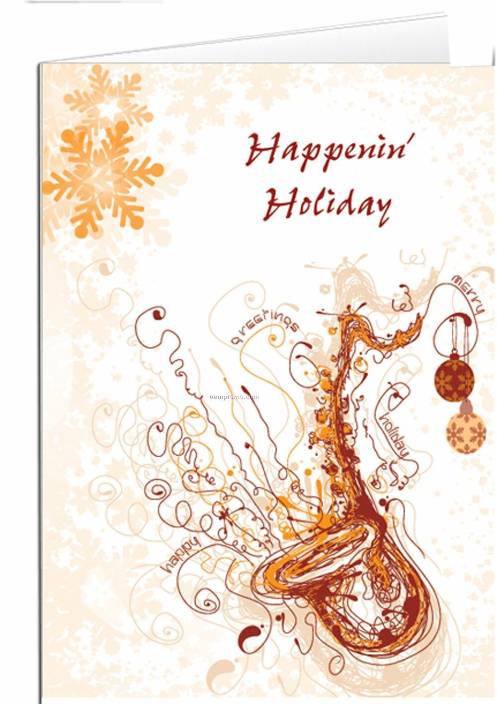 Happenin' Sax Holiday Greeting Card