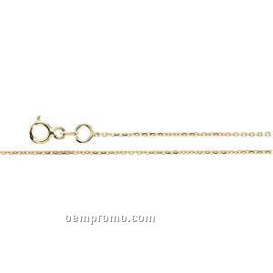 Ladies' 7" 14ky 1mm Diamond-cut Cable Chain Bracelet