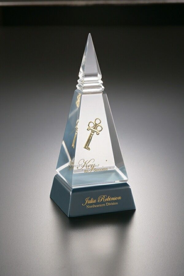 Lucite Embedment Machined Pyramid Award