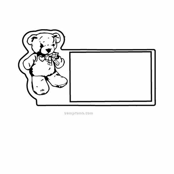 Stock Shape Bear In Rectangle Recycled Magnet (2 1/16