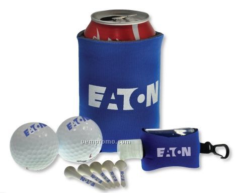 Tethered Gel Hand Sanitizer Golf Kit W/ 2 Eco Dixon Earth Golf Balls