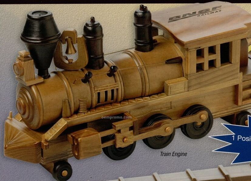 Wooden Train Engine W/ Natural Pistachios