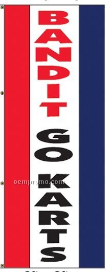 3'x8' Silk Screened Decorative Flag - Double Face/2 Color
