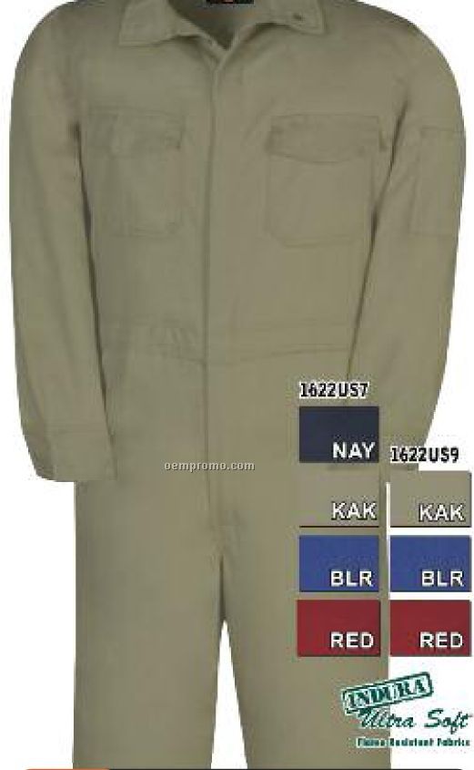 9 Oz. Ultra Soft Deluxe Flame Resistant Coverall (38"-50" Waist)