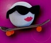 Cool Characters Deluxe Coolball Cool Skate Chick Antenna Ball