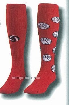 Custom Over The Calf Volleyball Socks W/ Ankle & Arch Support (7-11 Medium)