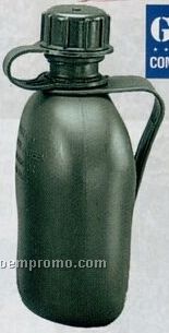Olive Green Drab Genuine Gi Military 3 Piece 1 Quart Canteen With Clip
