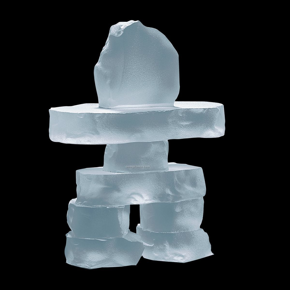 2 1/2" Frosted Inukshuk Sculpture
