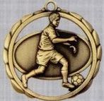2 3/8" Stock Sculptured Medal - Male Soccer